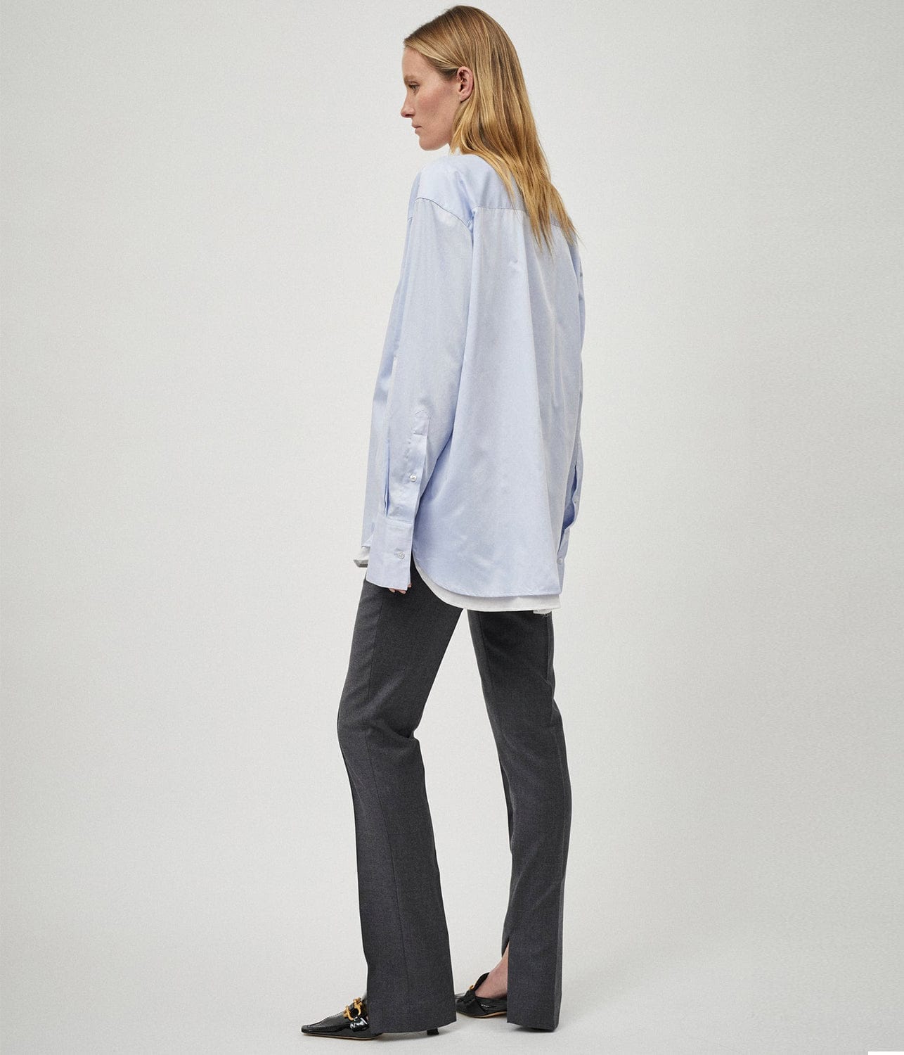 ANKLE SPLIT TROUSER- DARK GREY | BEARE PARK | BEARE PARK ANKLE SPLIT TROUSER- DARK GREY
