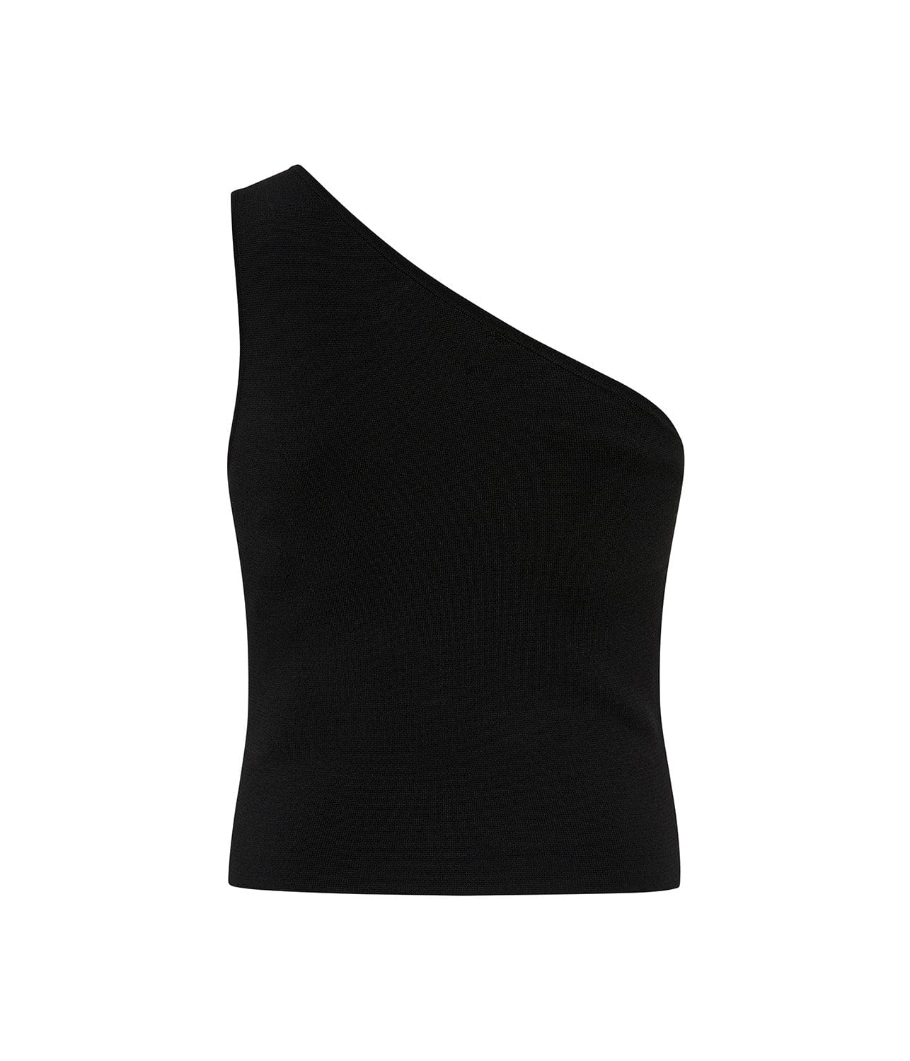 ASYMMETRIC KNIT TANK- BLACK | MATTEAU | MATTEAU ASYMMETRIC KNIT TANK- BLACK