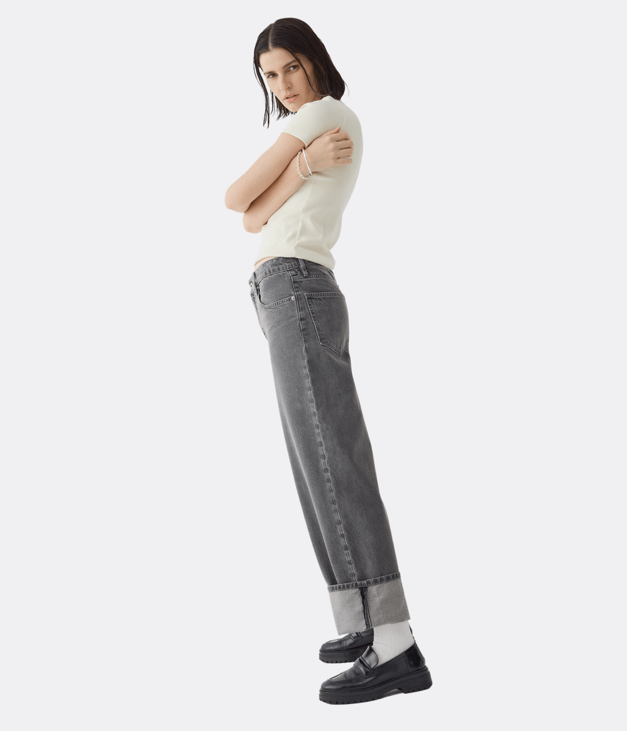 AVRIL MID SLOUCHY WIDE JEAN  | OUTLAND DENIM OUTLAND DENIM AVRIL MID SLOUCHY WIDE JEAN