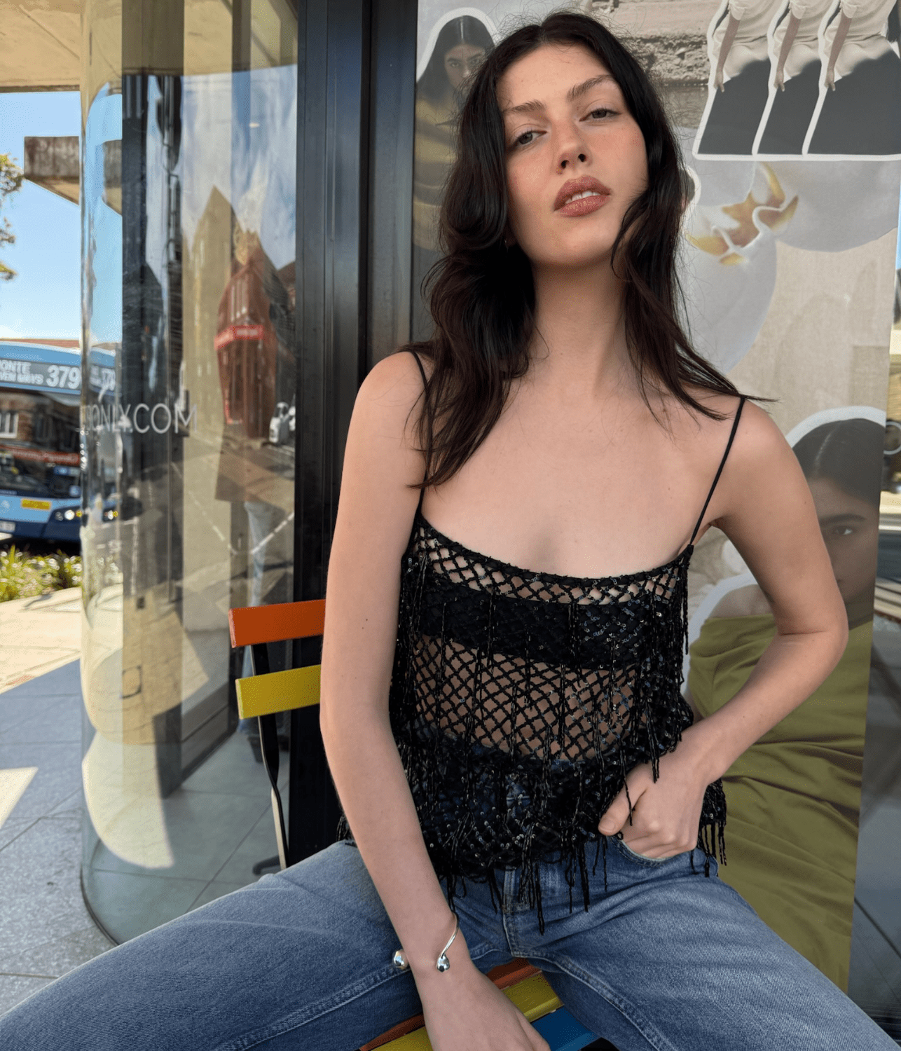 BEAD SINGLET TOP | HARRIS TAPPER HARRIS TAPPER BEAD SINGLET TOP