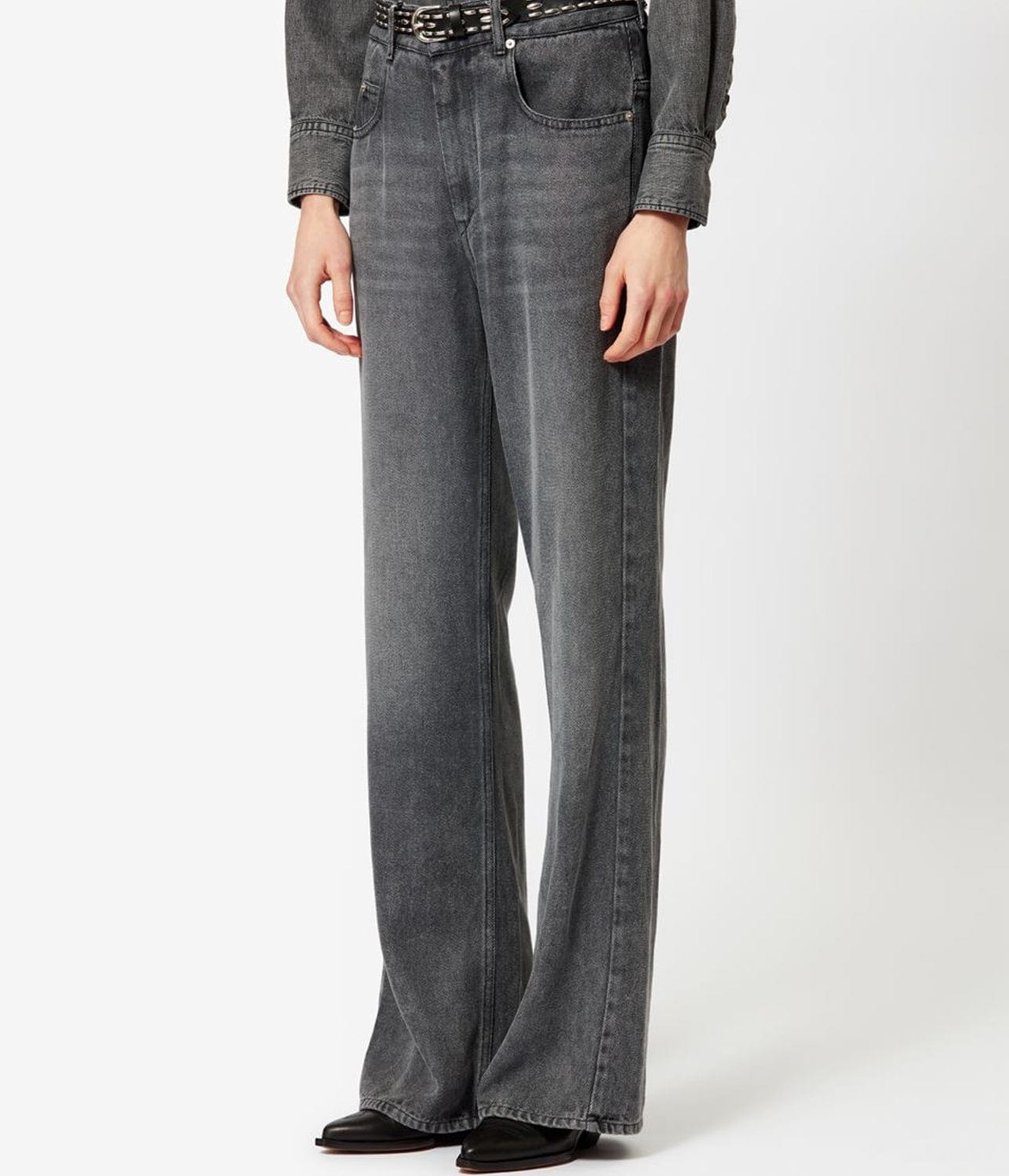 BELVIRA FLARED JEANS- GREY | ISABEL MARANT | ISABEL MARANT BELVIRA FLARED JEANS- GREY
