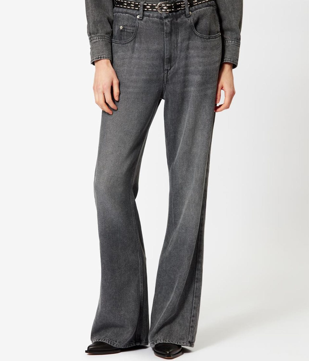 BELVIRA FLARED JEANS- GREY | ISABEL MARANT | ISABEL MARANT BELVIRA FLARED JEANS- GREY