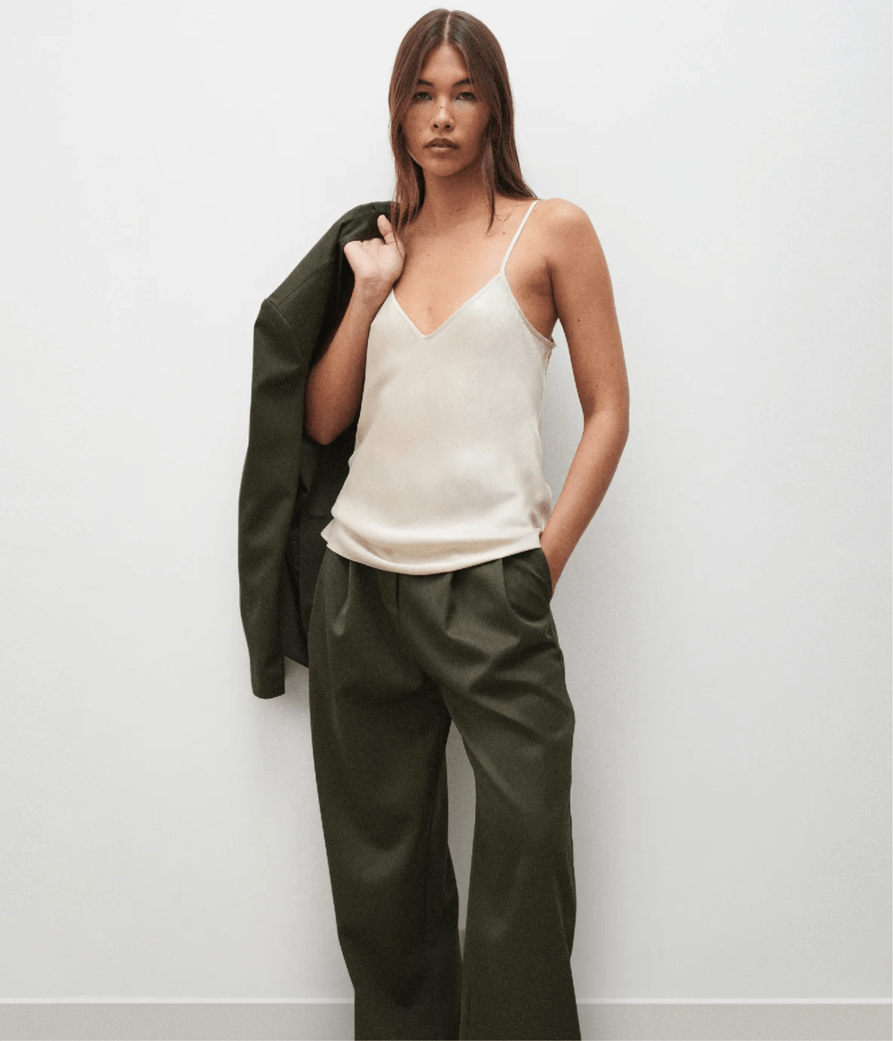 BIAS CUT CAMI HAZELNUT | SILK LAUNDRY SILK LAUNDRY BIAS CUT CAMI HAZELNUT