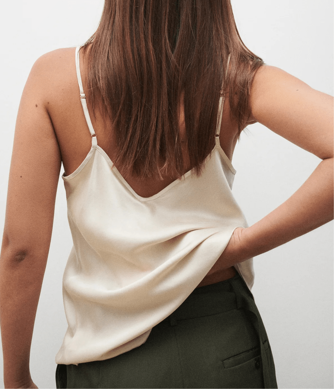 BIAS CUT CAMI HAZELNUT | SILK LAUNDRY SILK LAUNDRY BIAS CUT CAMI HAZELNUT