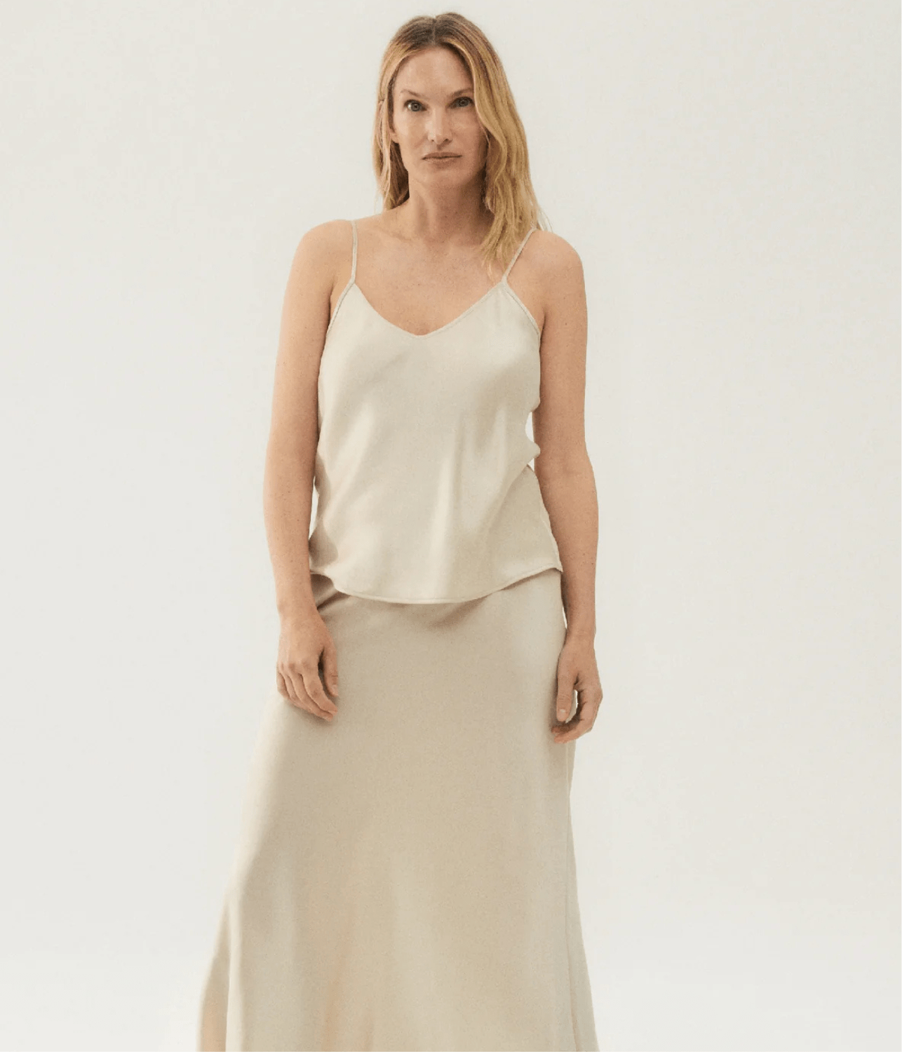 BIAS CUT CAMI HAZELNUT | SILK LAUNDRY SILK LAUNDRY BIAS CUT CAMI HAZELNUT