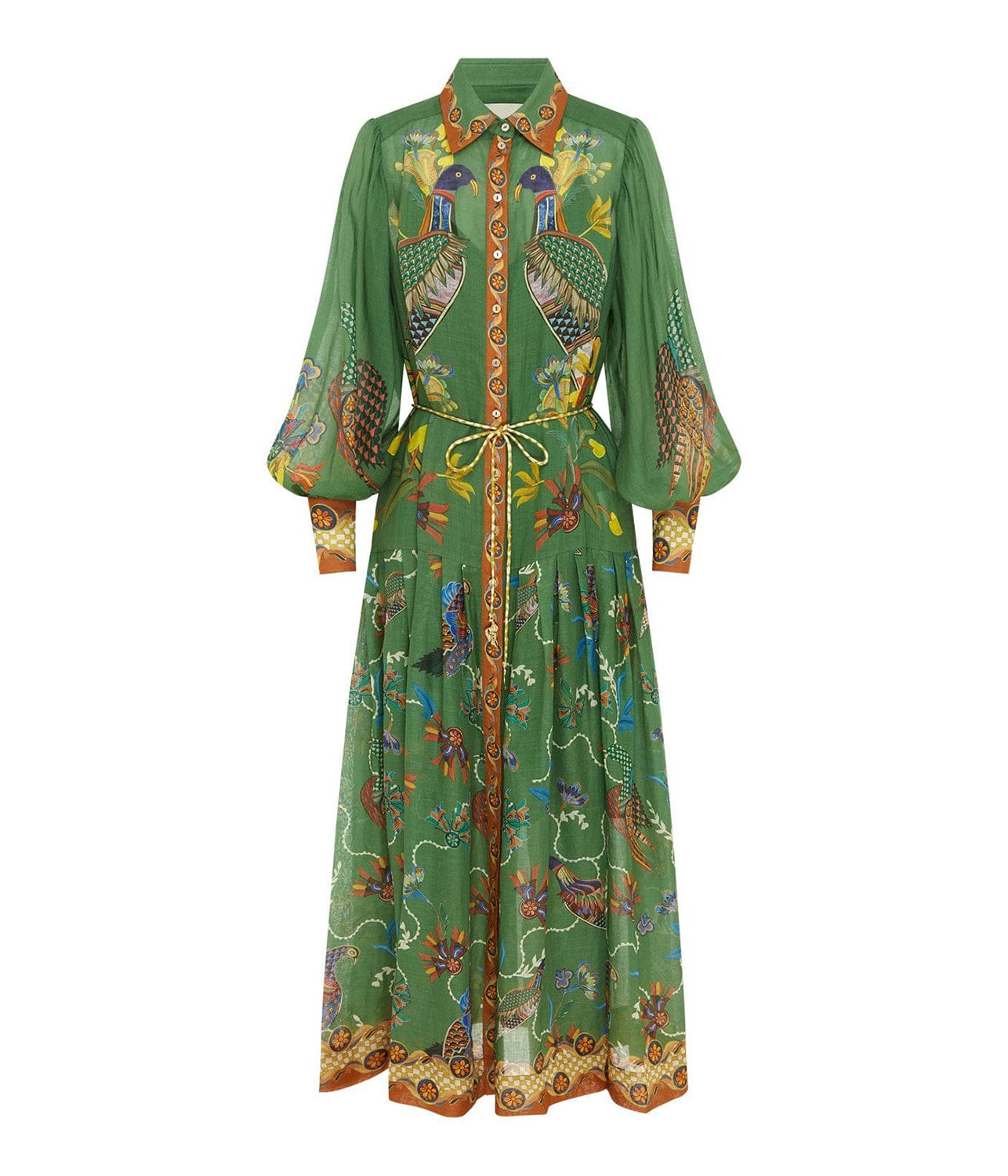 BIRDIE SHIRTDRESS- GREEN | ALEMAIS | ALEMAIS BIRDIE SHIRTDRESS- GREEN