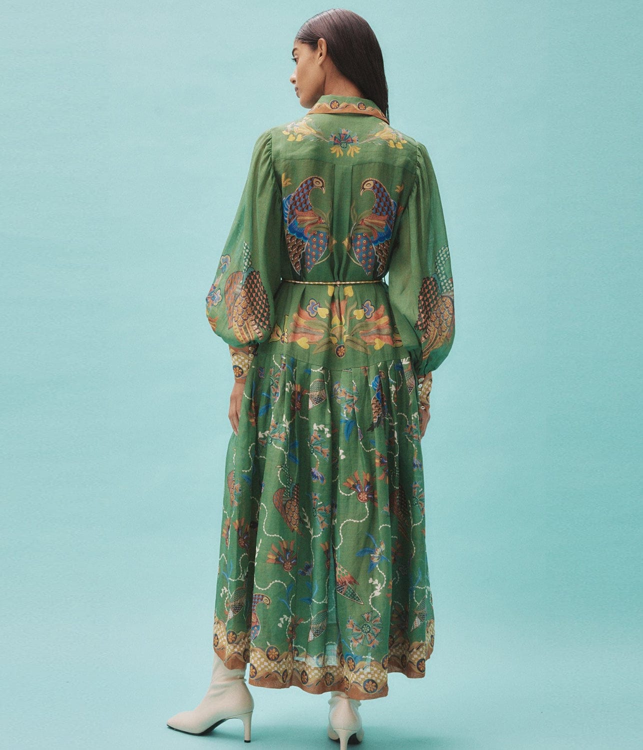 BIRDIE SHIRTDRESS- GREEN | ALEMAIS | ALEMAIS BIRDIE SHIRTDRESS- GREEN