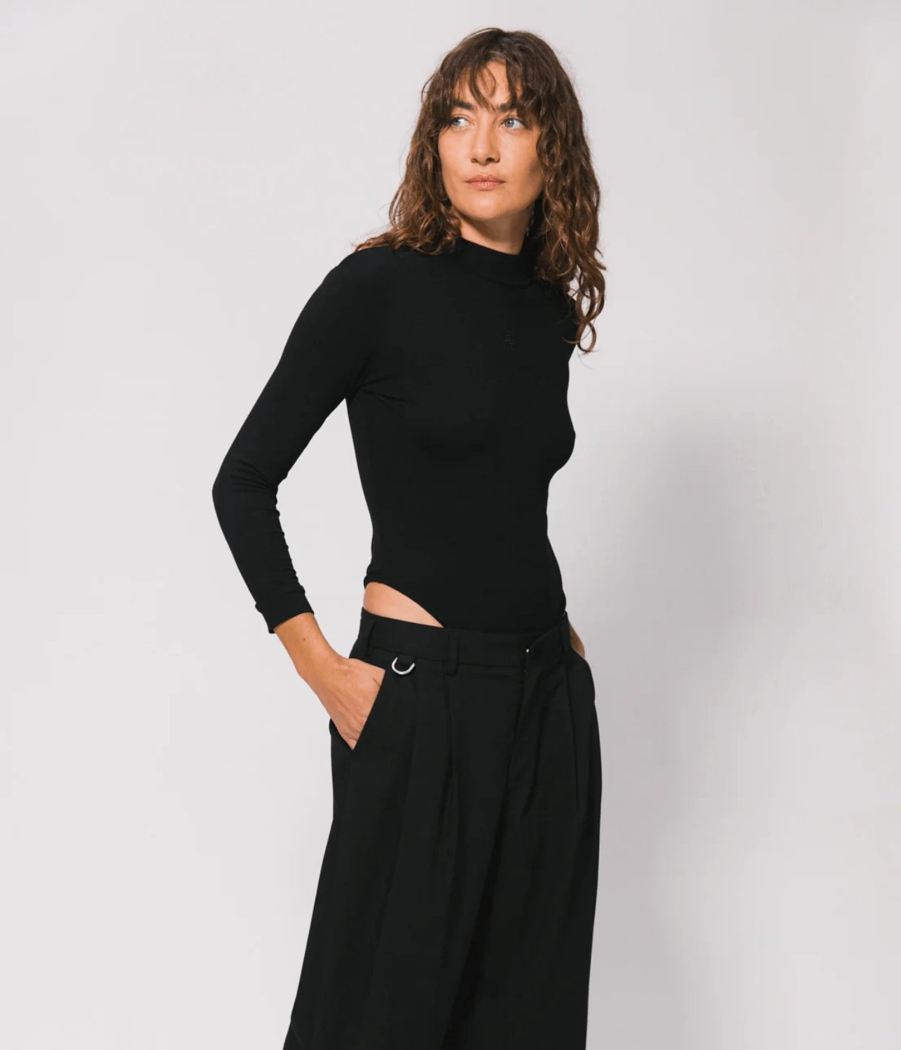BLACK LS BODY SUIT | SOMETHING VERY SPECIAL SOMETHING VERY SPECIAL BLACK LONG SLEEVE BODY SUIT