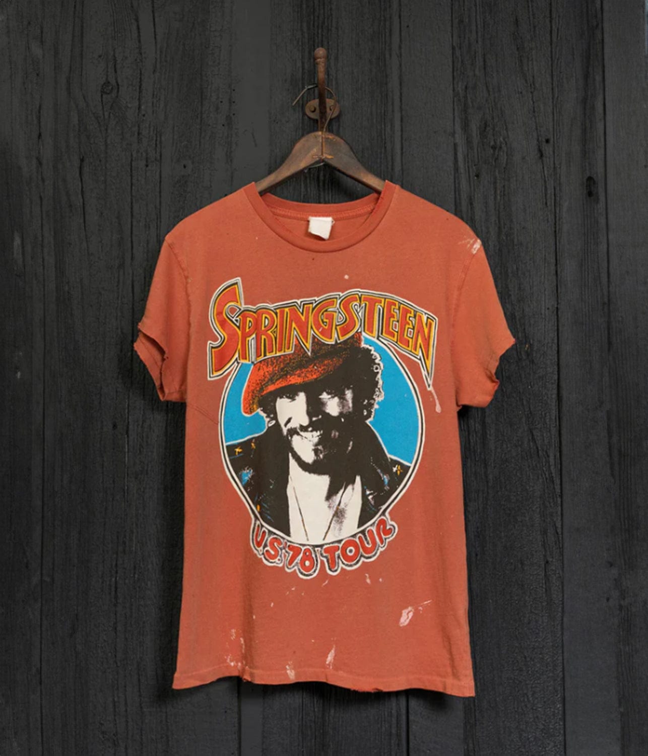 BRUCE SPRINGSTEEN '78 TOUR TEE- RUST | MADE WORN | MADE WORN BRUCE SPRINGSTEEN '78 TOUR TEE- RUST