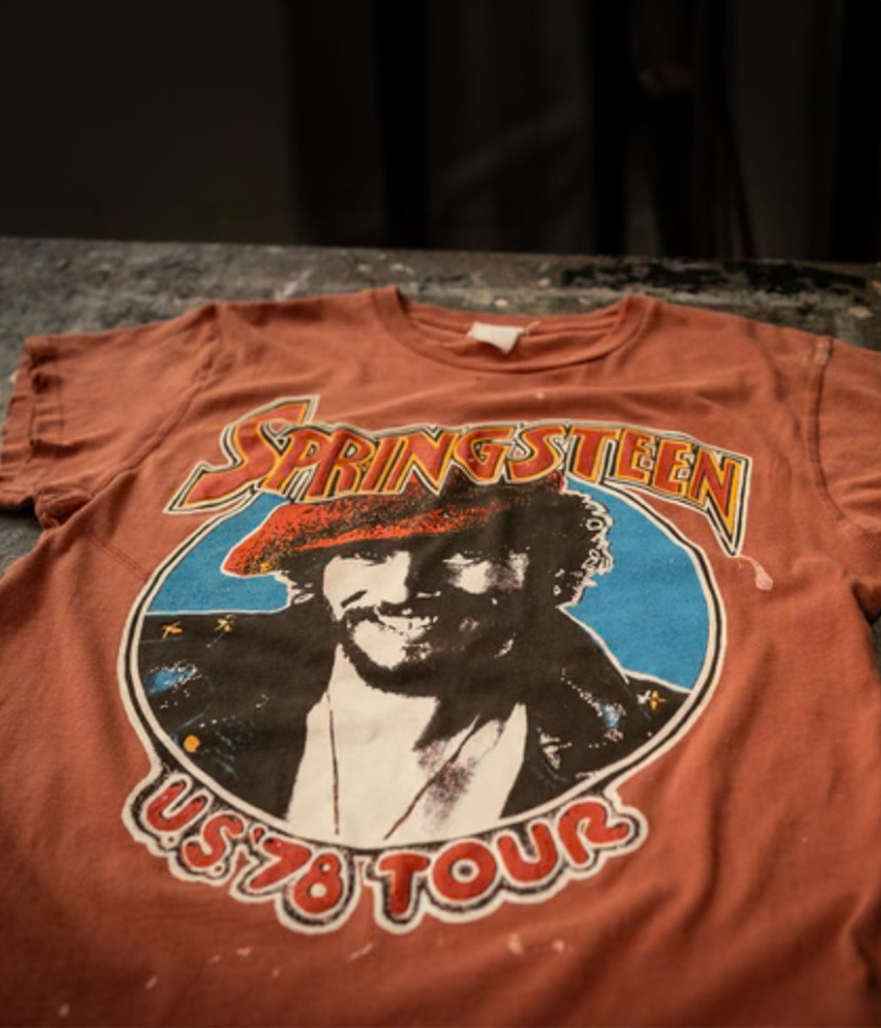 BRUCE SPRINGSTEEN '78 TOUR TEE- RUST | MADE WORN | MADE WORN BRUCE SPRINGSTEEN '78 TOUR TEE- RUST