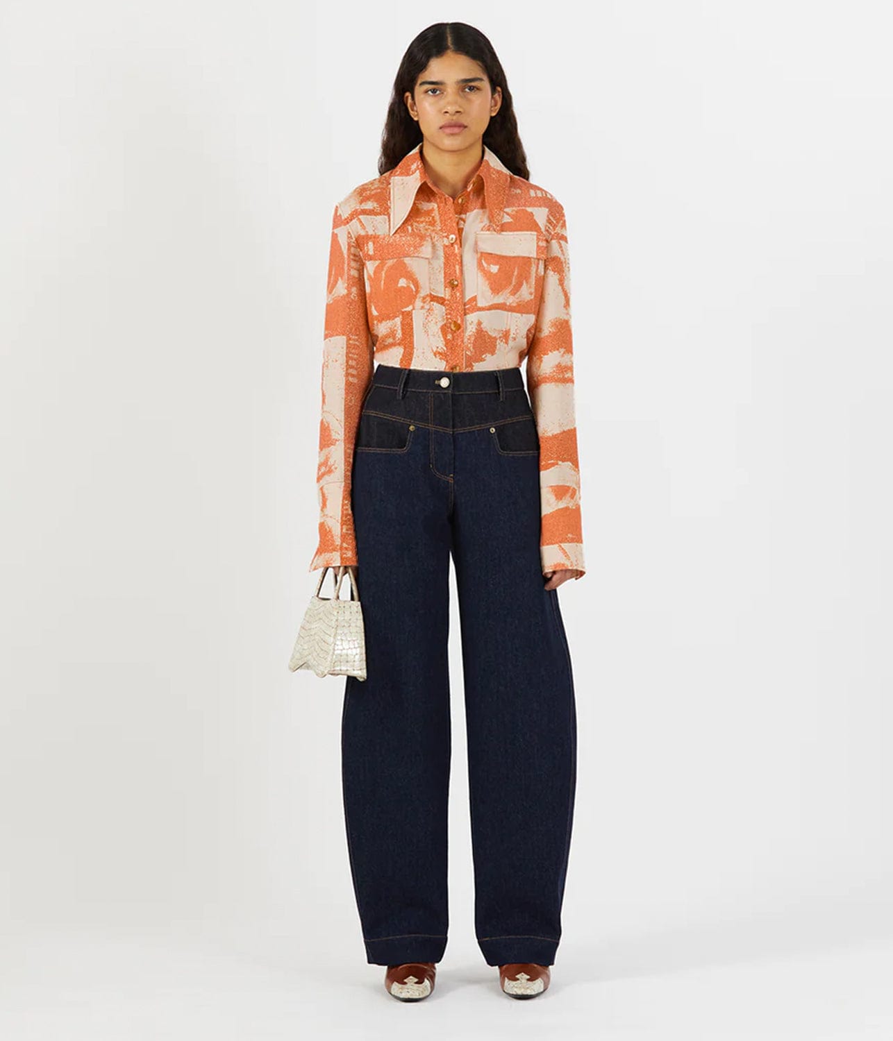 CAMILLE SHIRT- RUST | REJINA PYO | REJINA PYO CAMILLE SHIRT- RUST