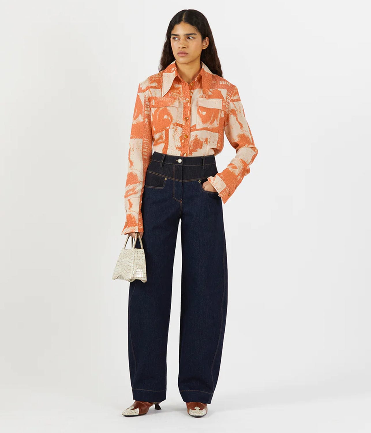 CAMILLE SHIRT- RUST | REJINA PYO | REJINA PYO CAMILLE SHIRT- RUST