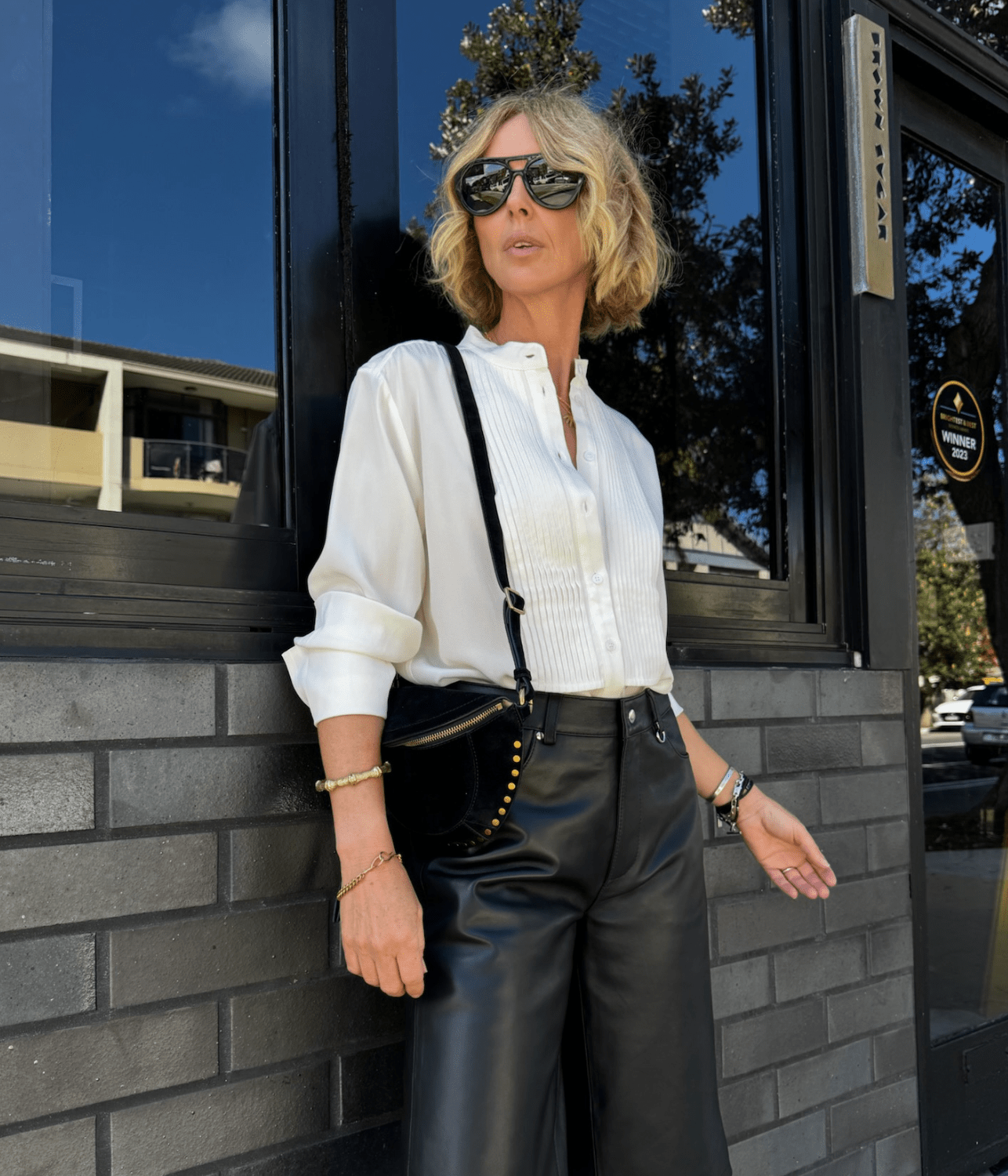 CAMILLE SILK CREPE TUXEDO BLOUSE | COURTNEY ZHENG COURTNEY ZHENG CAMILLE SILK CREPE TUXEDO BLOUSE | WHITE