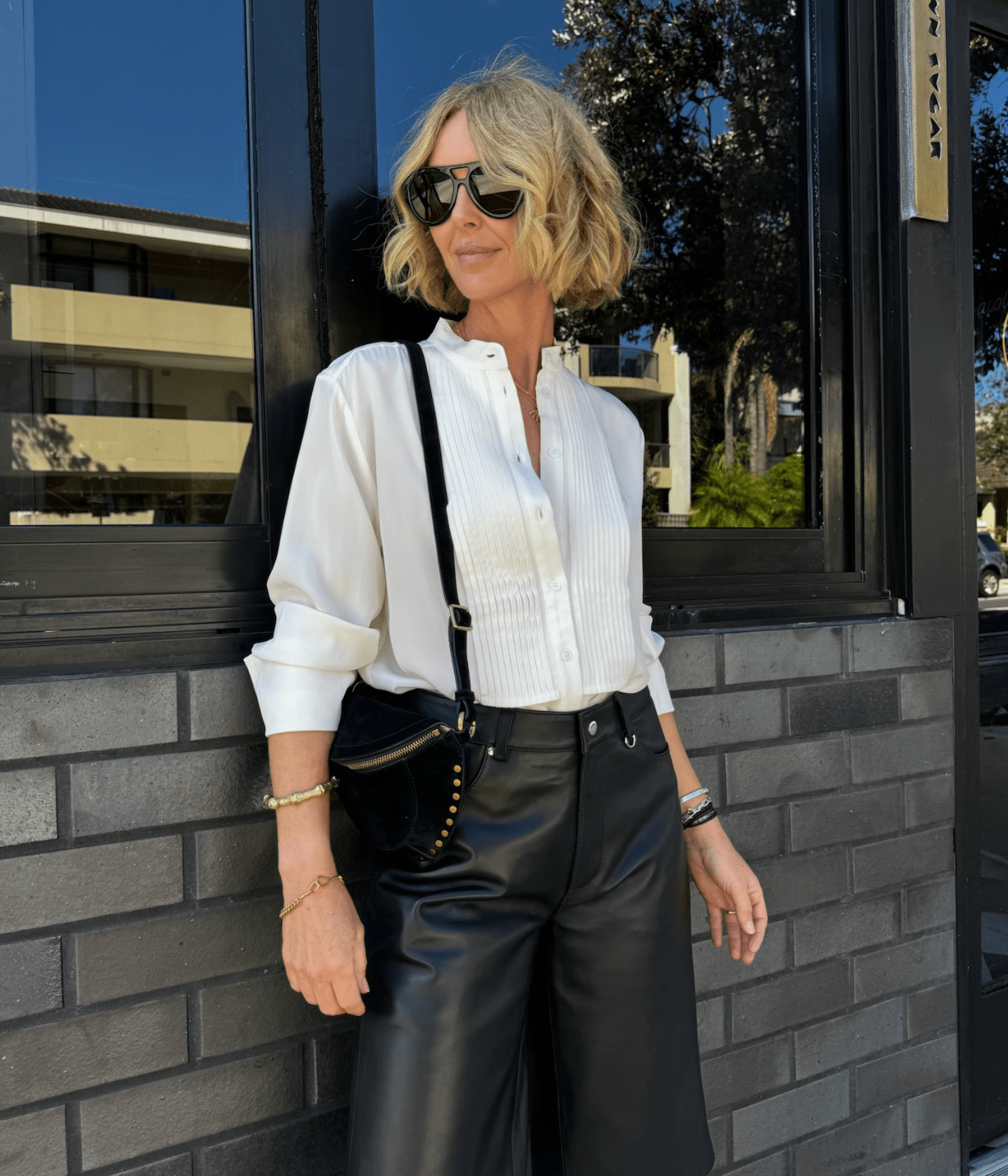 CAMILLE SILK CREPE TUXEDO BLOUSE | COURTNEY ZHENG COURTNEY ZHENG CAMILLE SILK CREPE TUXEDO BLOUSE | WHITE