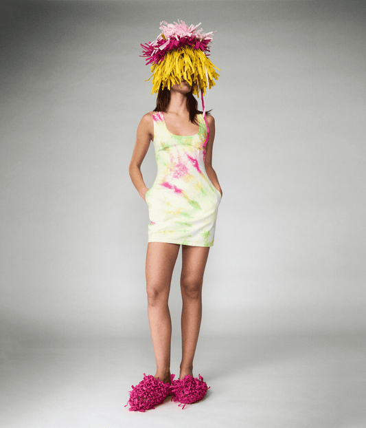 CANVAS MINI DRESS CONFETTI | LUUDA LUUDA CANVAS MINI DRESS CONFETTI