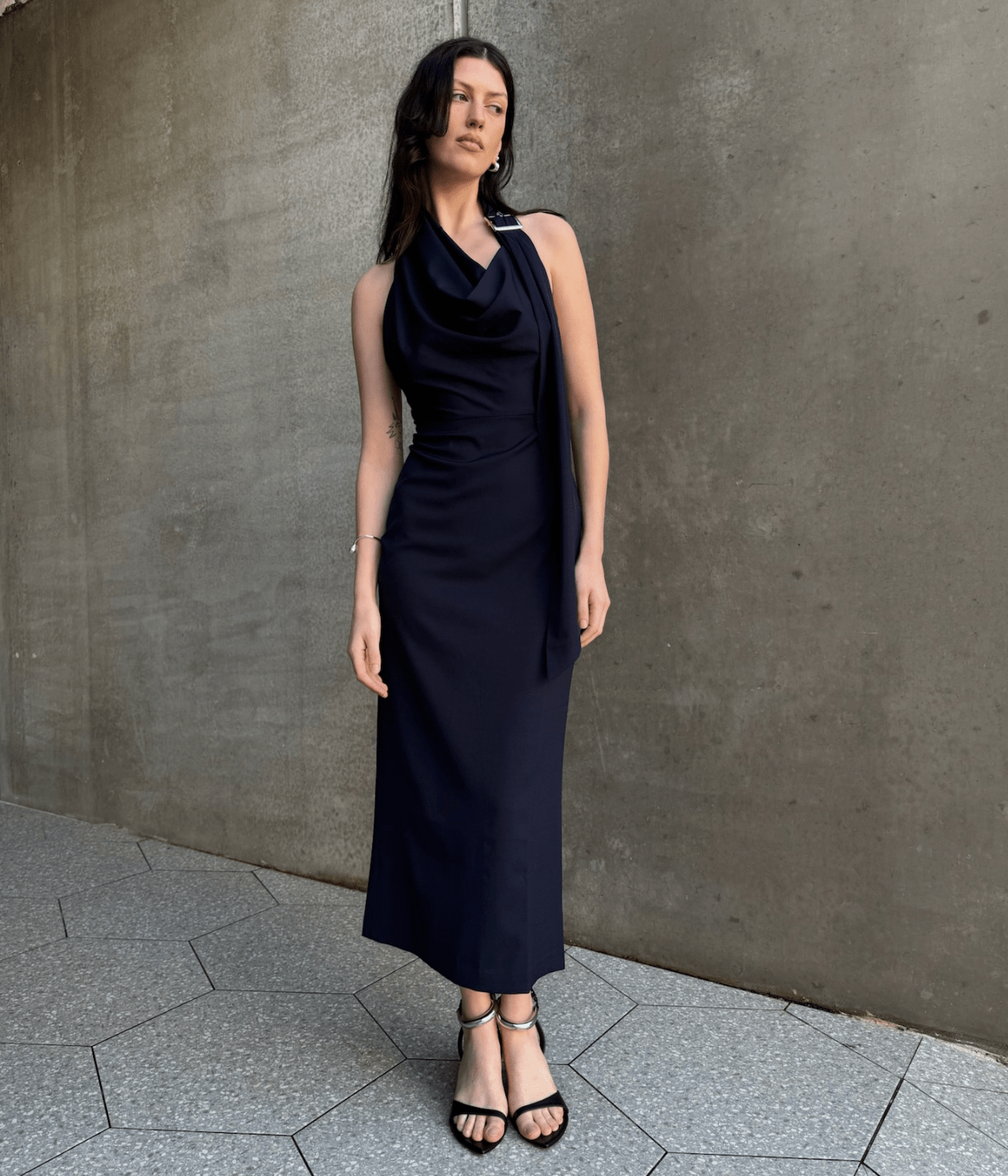 CATHERINE BUCKLE MAXI DRESS | WYNN HAMLYN WYNN HAMLYN CATHERINE BUCKLE MAXI DRESS