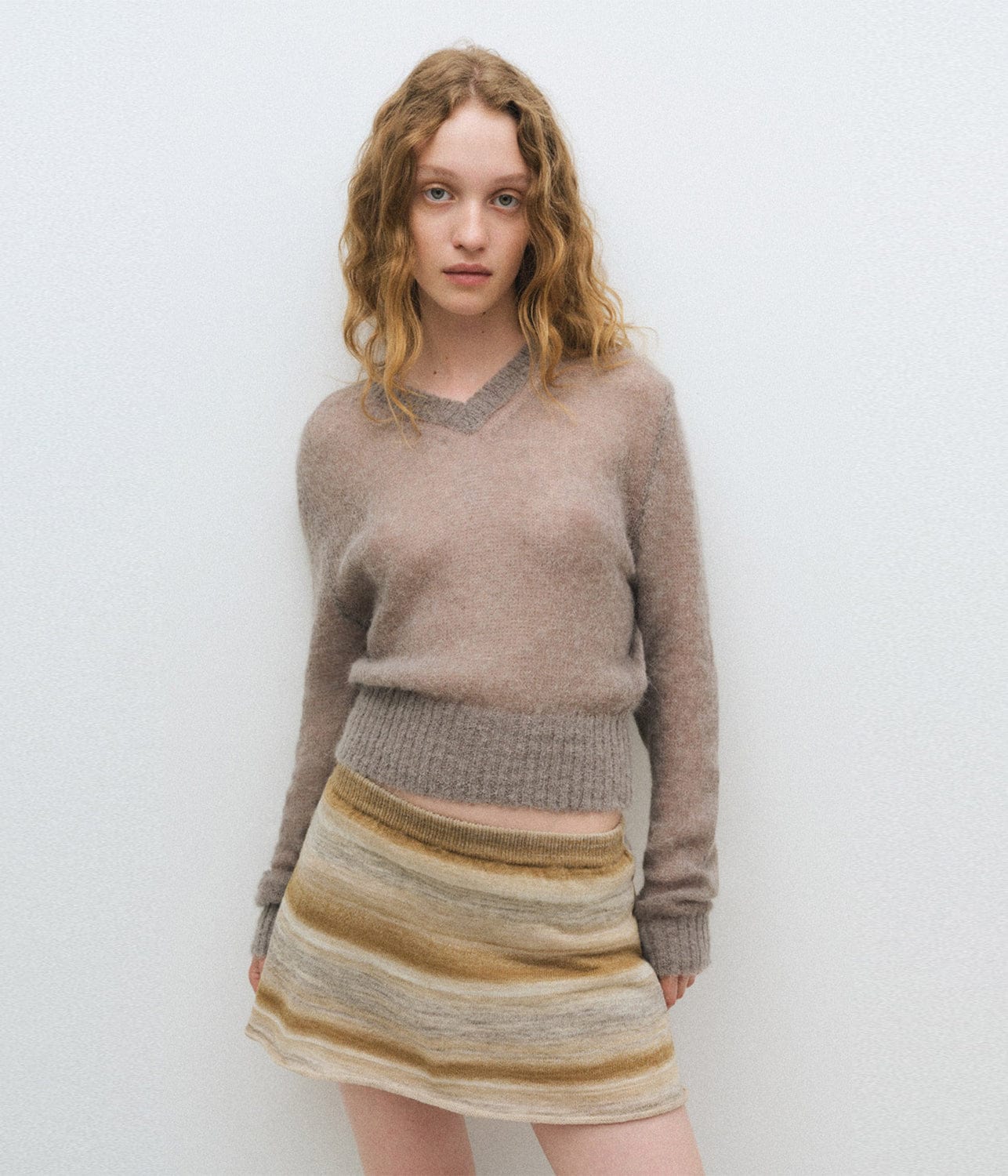 CEZZA MINI SKIRT- BEIGE | GIMAGUAS | GIMAGUAS CEZZA MINI SKIRT- BEIGE