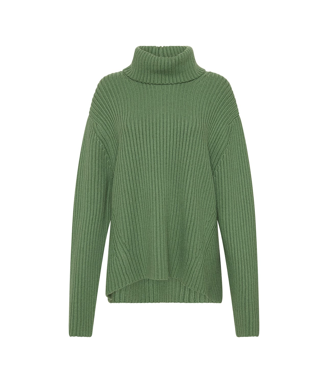 CHUNKY OVERSIZED TURTLENECK- GREEN | BASSIKE | Bassike CHUNKY OVERSIZED TURTLENECK- GREEN