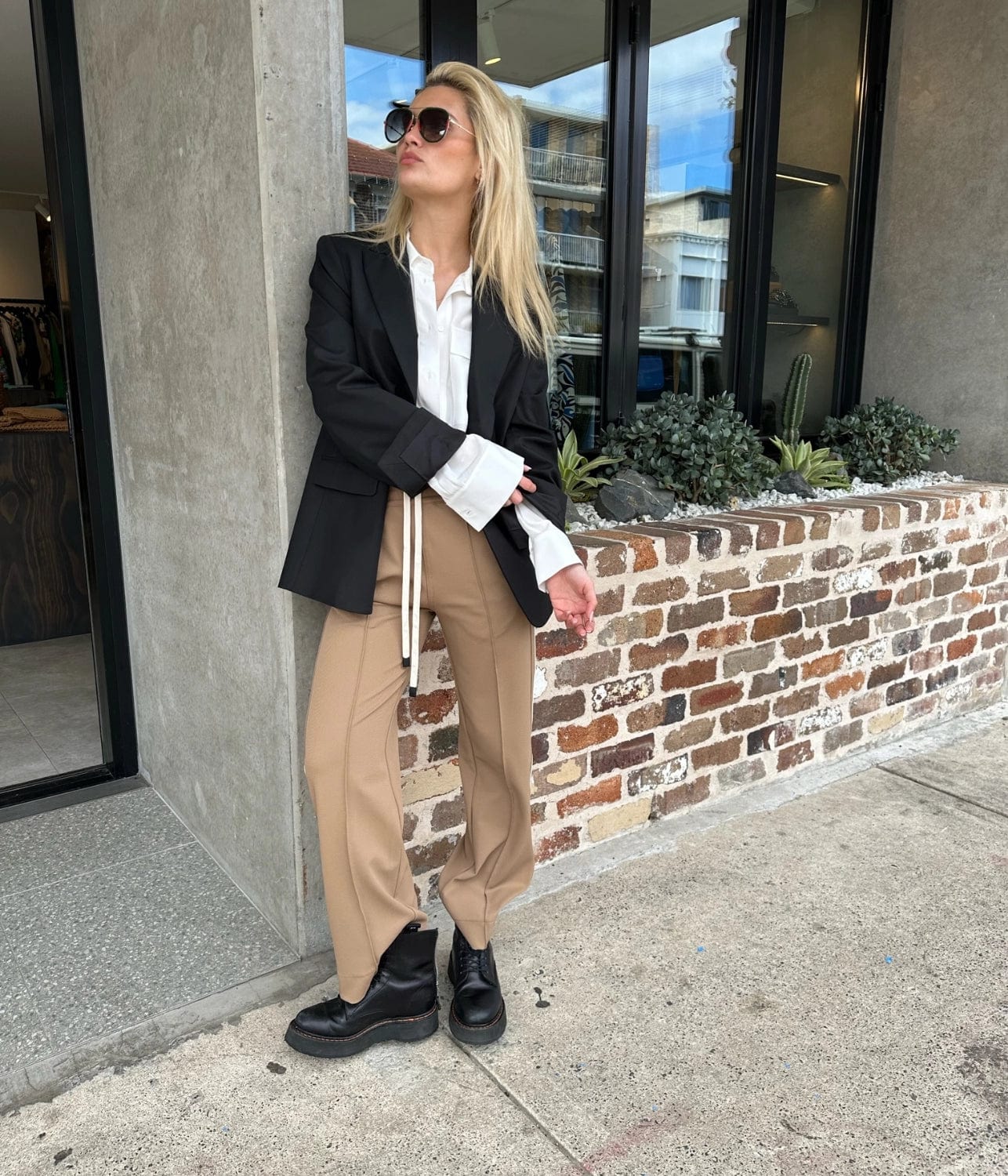CLASSIC TAILORED JACKET- BLACK | BASSIKE | Bassike CLASSIC TAILORED JACKET- BLACK