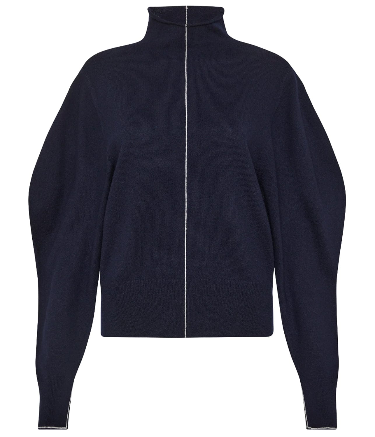 CONTRAST DETAIL ENGINEERED KNIT- INK | BASSIKE | Bassike CONTRAST DETAIL ENGINEERED KNIT- INK