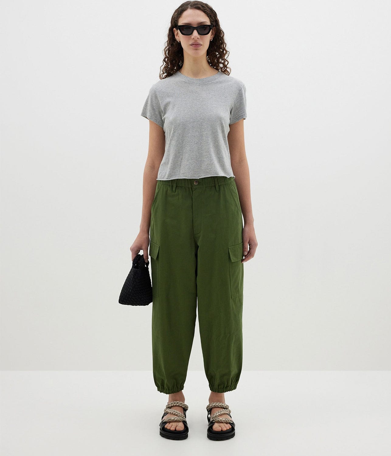 COTTON CANVAS CARGO PANT- KHAKI | BASSIKE | Bassike COTTON CANVAS CARGO PANT- KHAKI