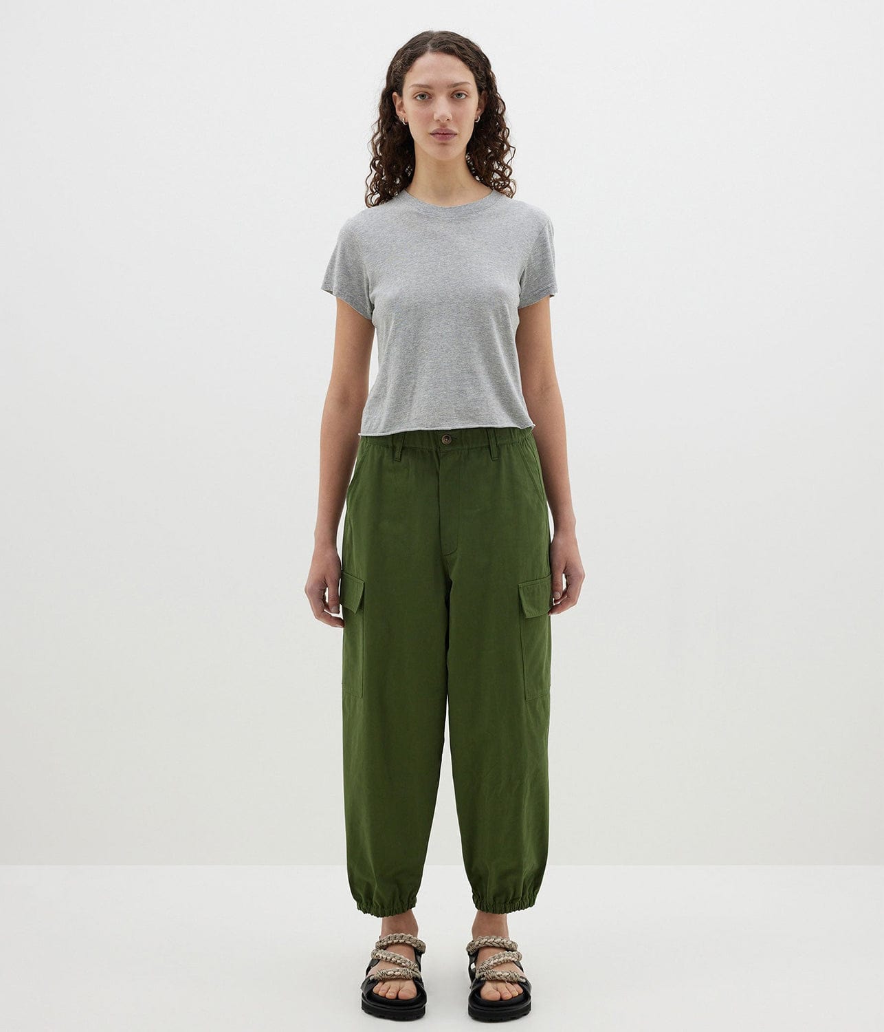 COTTON CANVAS CARGO PANT- KHAKI | BASSIKE | Bassike COTTON CANVAS CARGO PANT- KHAKI