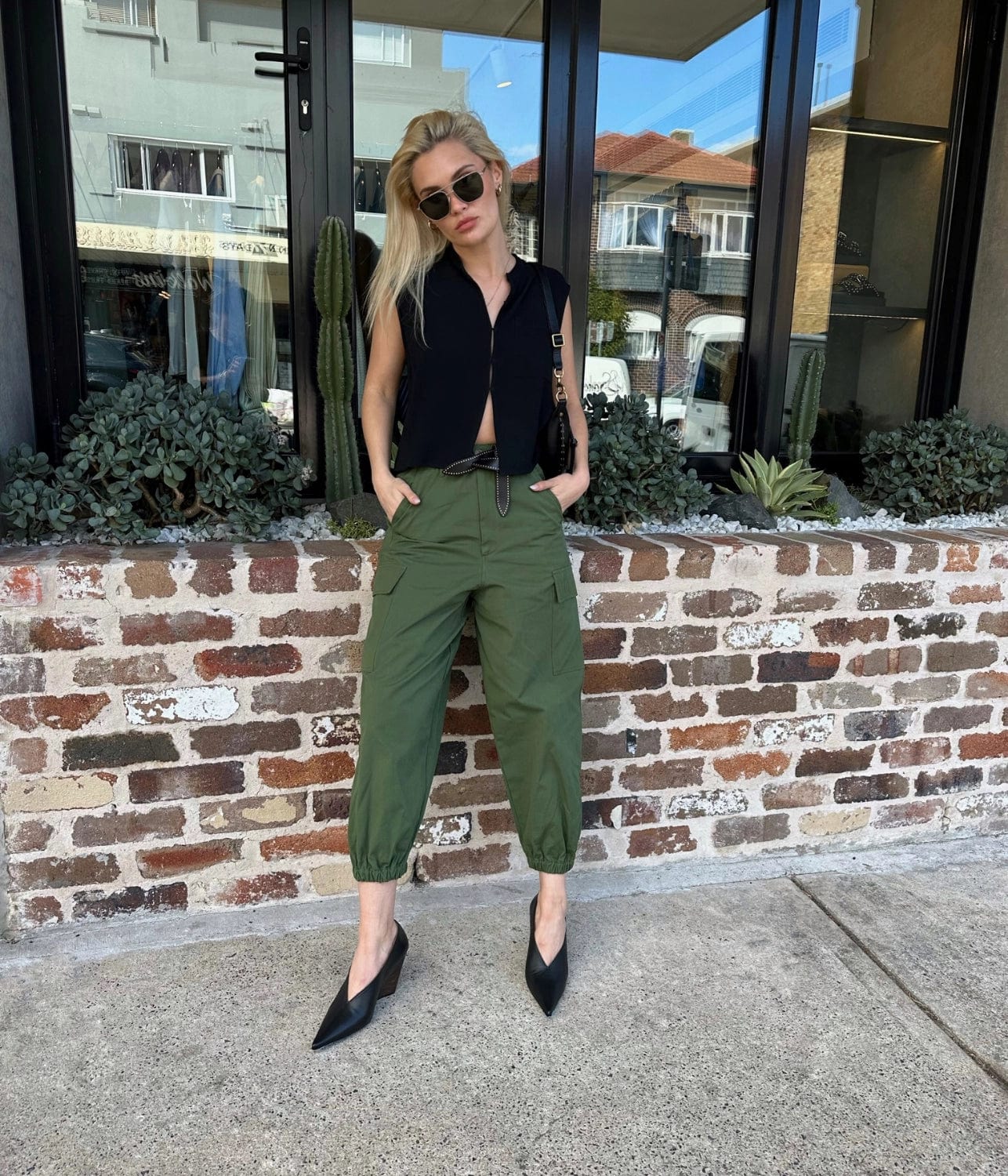 COTTON CANVAS CARGO PANT- KHAKI | BASSIKE | Bassike COTTON CANVAS CARGO PANT- KHAKI