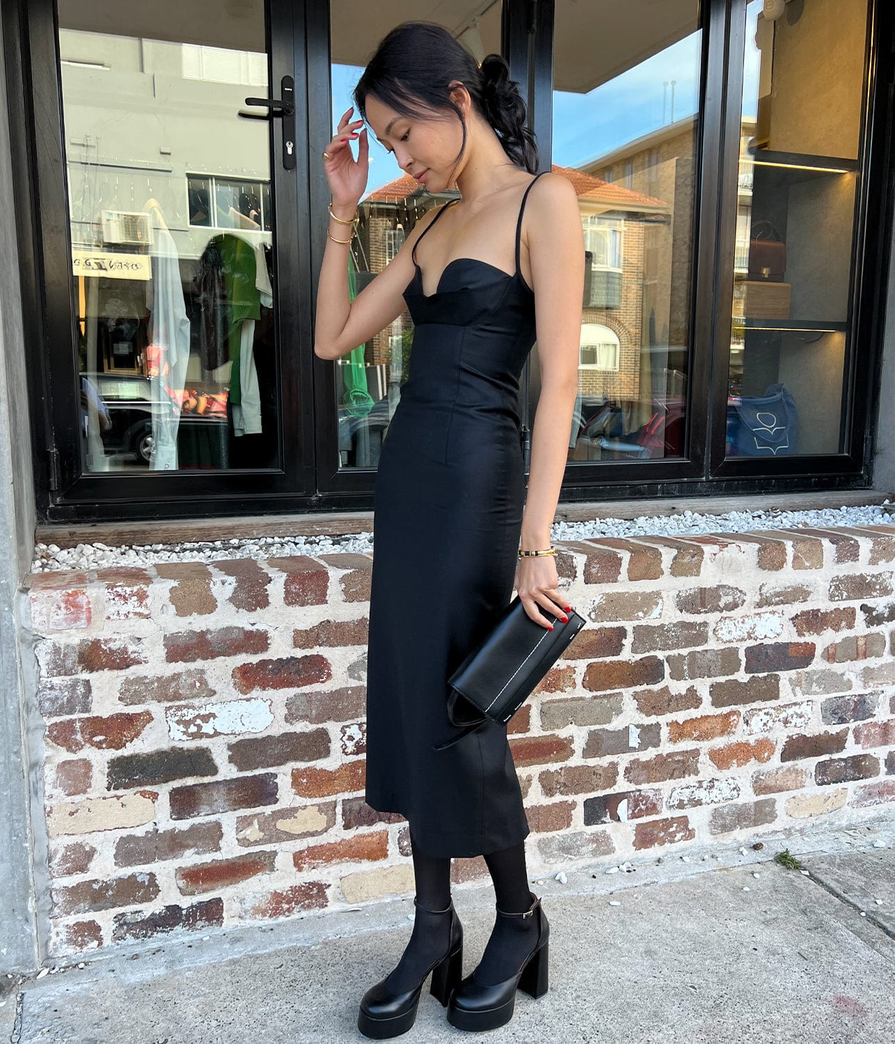 COWL NECK PENCIL DRESS-BLACK | ISABEL MARANT | BEARE PARK COWL NECK PENCIL DRESS-BLACK