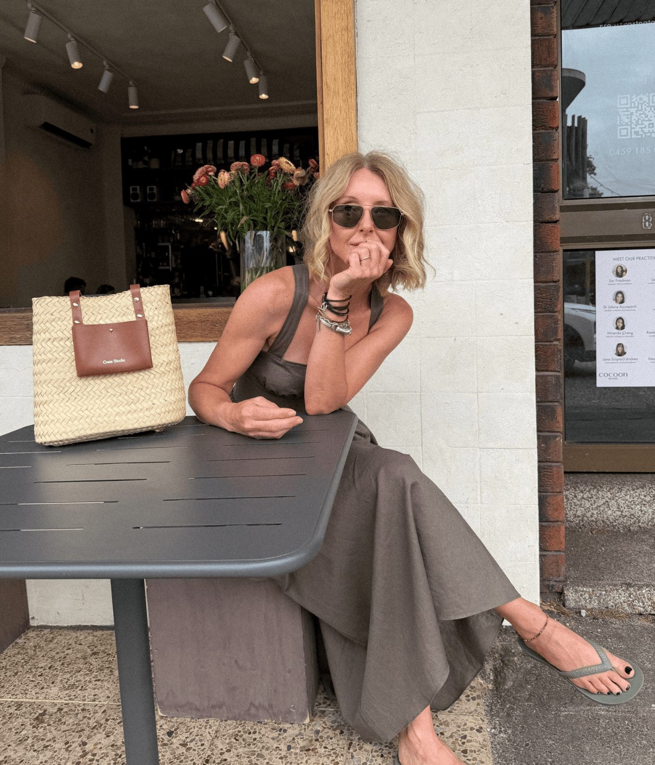 CROSSBACK LINEN DRESS | MATTEUA MATTEAU CROSSBACK LINEN DRESS