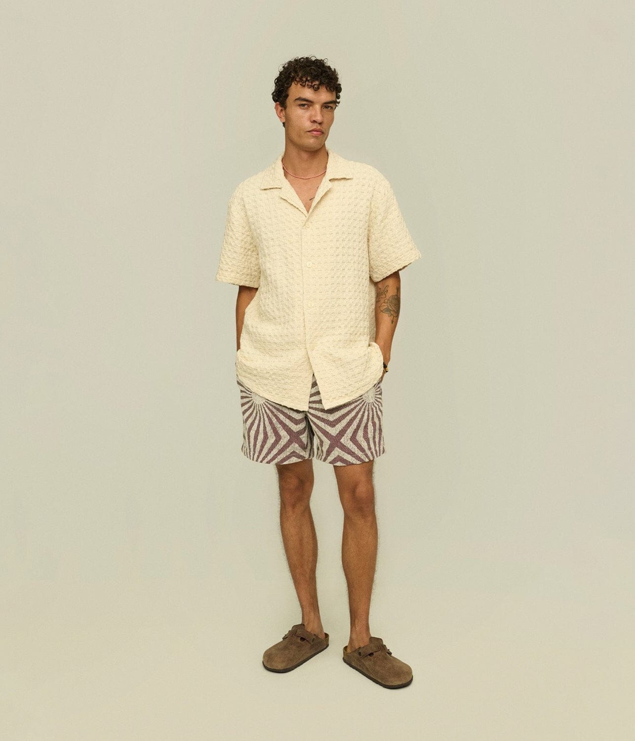 CUBA WAFFLE SHIRT - ECRU | OAS COMPANY | OAS COMPANY CUBA WAFFLE SHIRT - ECRU