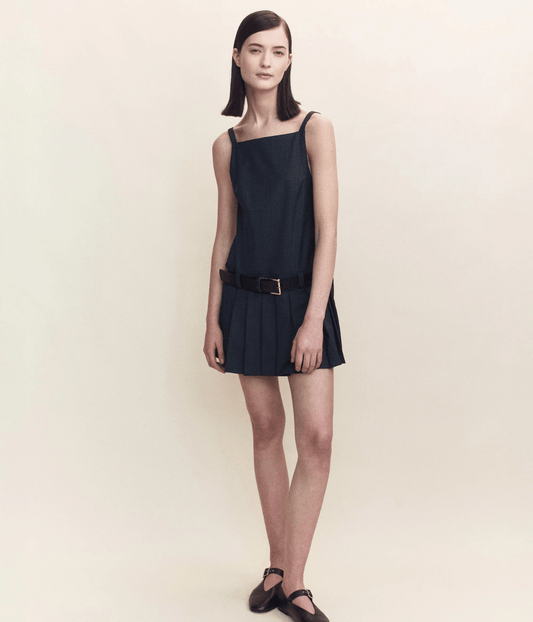 DANA WOOL CHECK MINI DRESS | COURTNEY ZHENG COURTNEY ZHENG DANA WOOL CHECK MINI DRESS