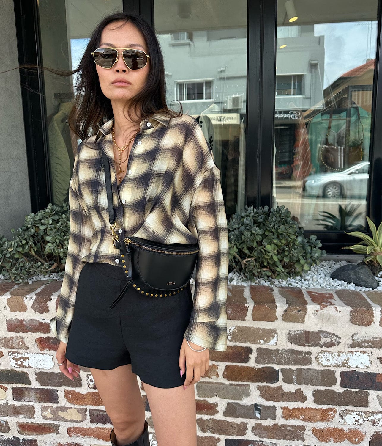 DART DETAIL SHIRT- CHECK MATIN DART DETAIL SHIRT- CHECK