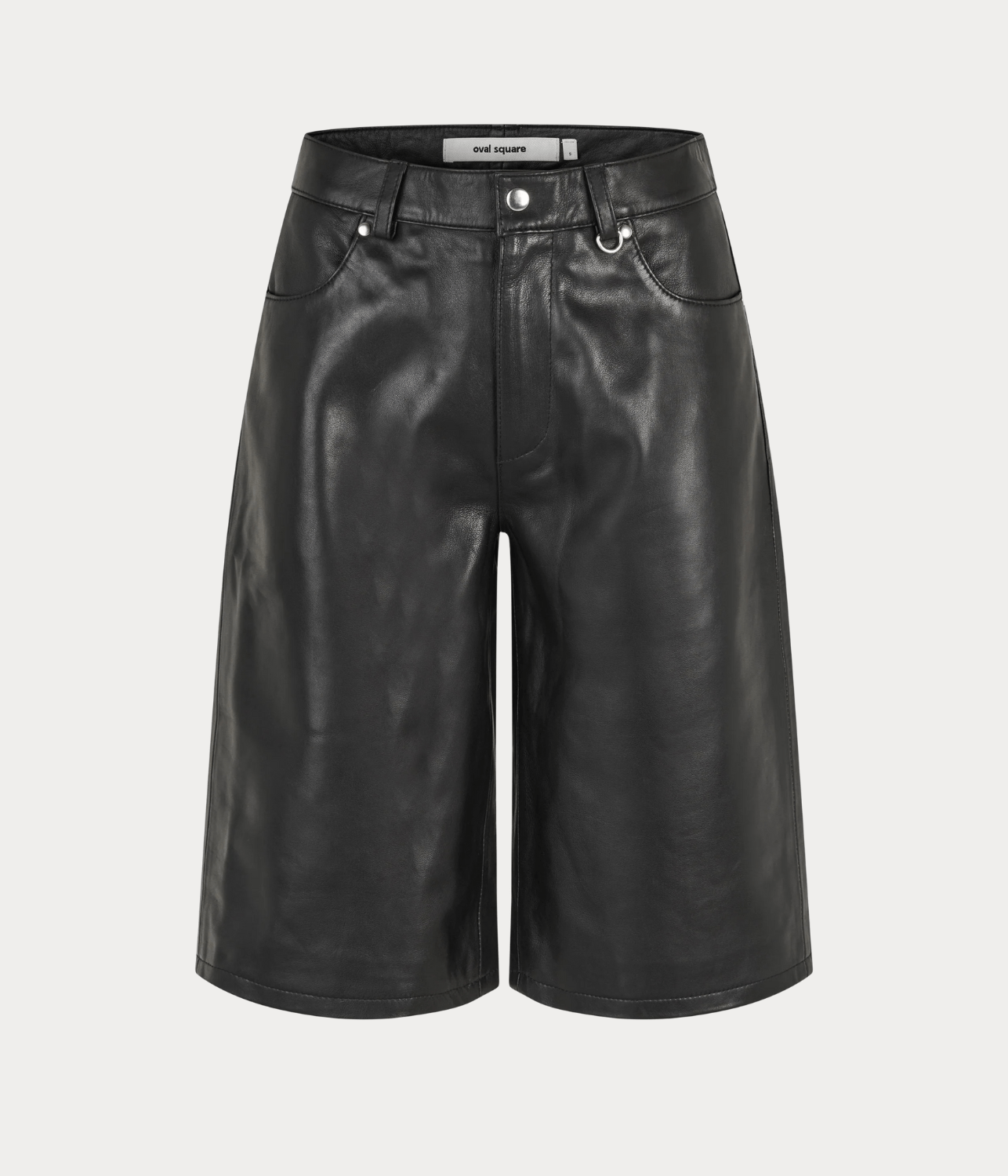 DEEP LEATHER SHORTS | OVAL SQUARE OVAL SQUARE DEEP LEATHER SHORTS