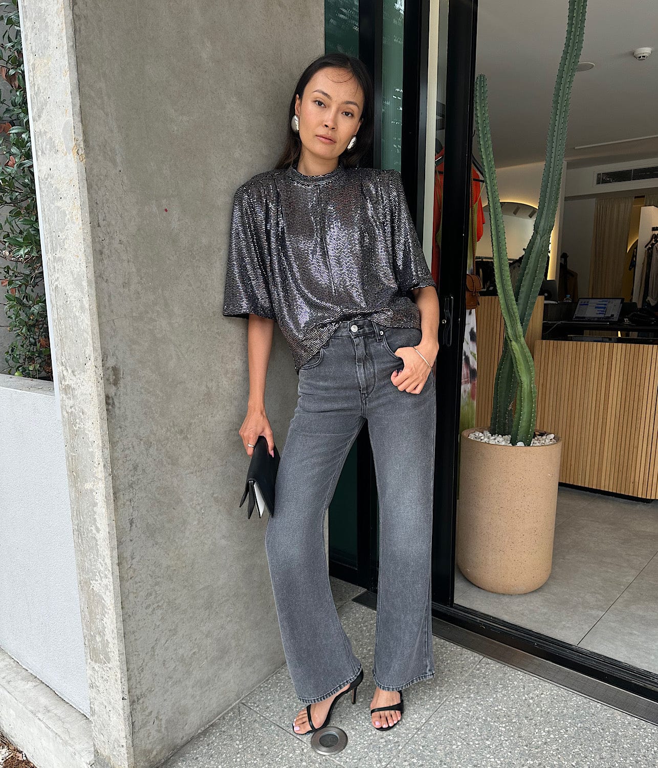 DELFI TOP- SILVER | ISABEL MARANT | ISABEL MARANT DELFI TOP- SILVER