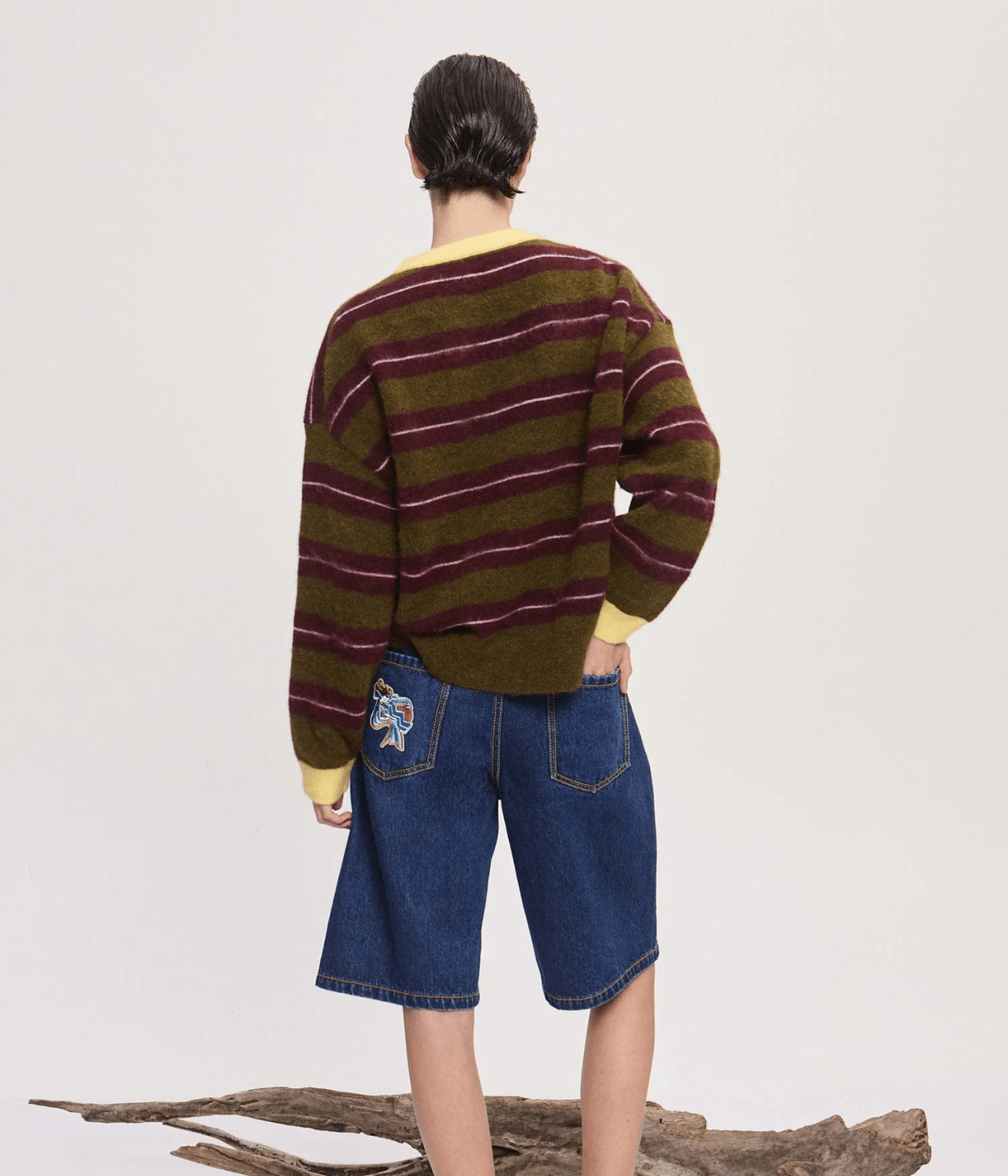 DOMENICA OLIVE STRIPE SWEATER | ALEMAIS ALEMAIS DOMENICA OLIVE STRIPE SWEATER