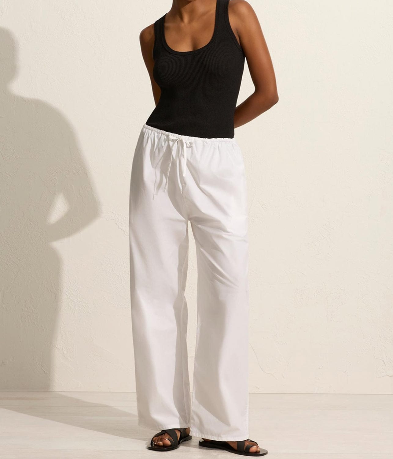 DRAWCORD PANT- WHITE | MATTEAU | MATTEAU DRAWCORD PANT- WHITE