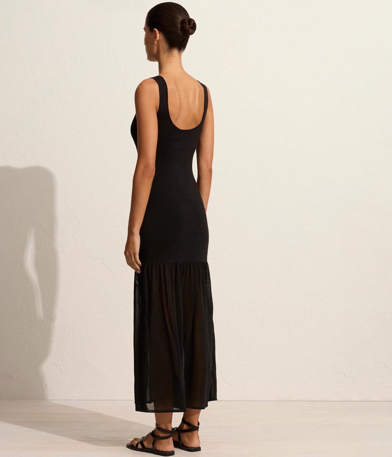 DROP WAIST KNIT DRESS- BLACK | MATTEAU | MATTEAU DROP WAIST KNIT DRESS- BLACK