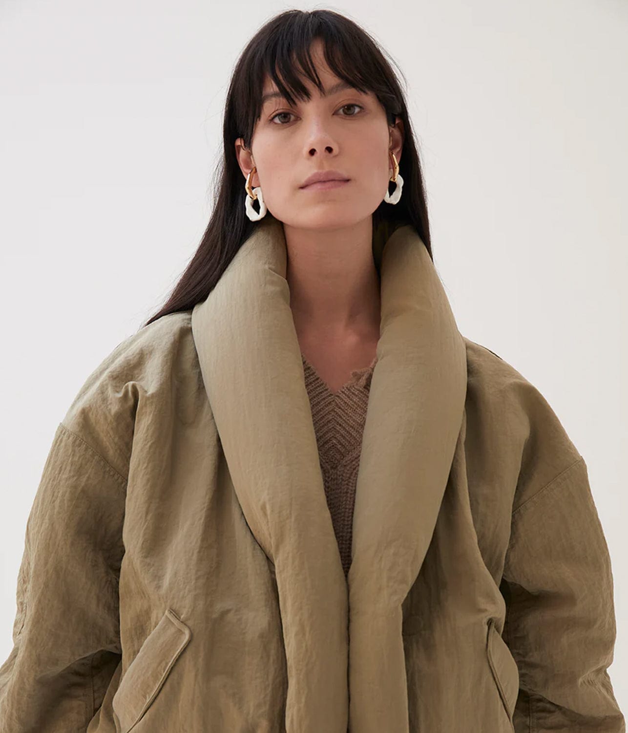 DUVET JACKET- KHAKI | REJINA PYO | REJINA PYO DUVET JACKET- KHAKI