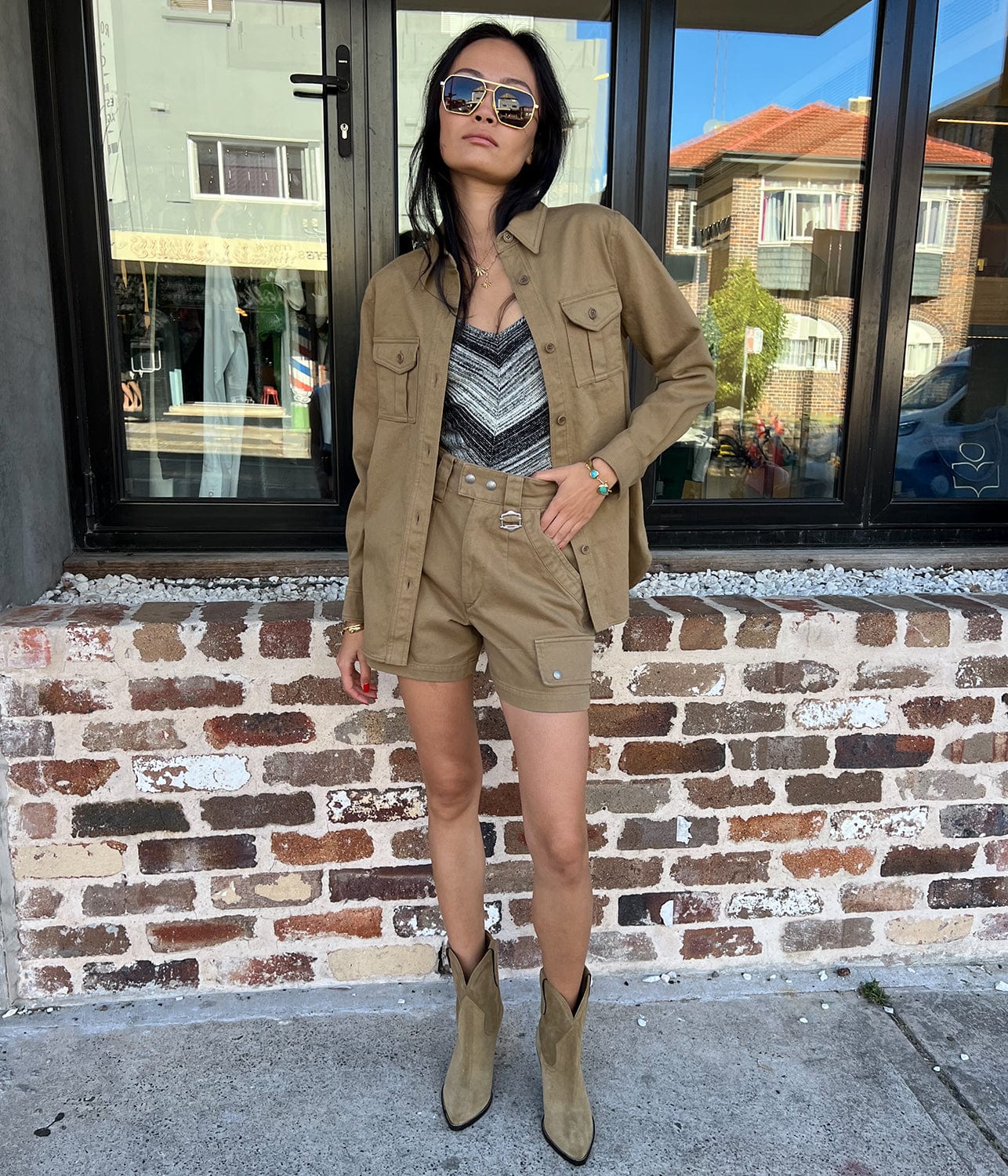 ELIANO SHORTS- BRONZE | ISABEL MARANT | ISABEL MARANT ELIANO SHORTS- BRONZE