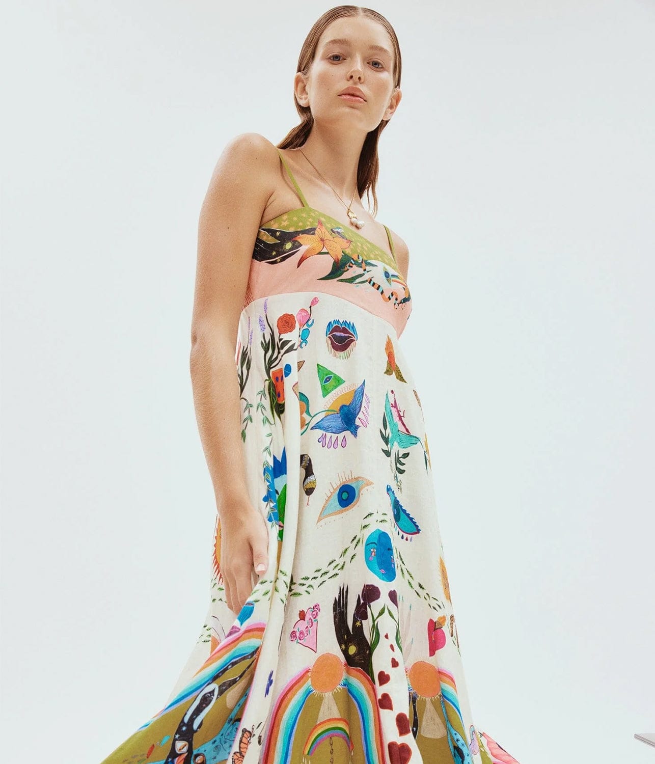 EVERGREEN SUNDRESS- MULTI | ALEMAIS | ALEMAIS EVERGREEN SUNDRESS- MULTI