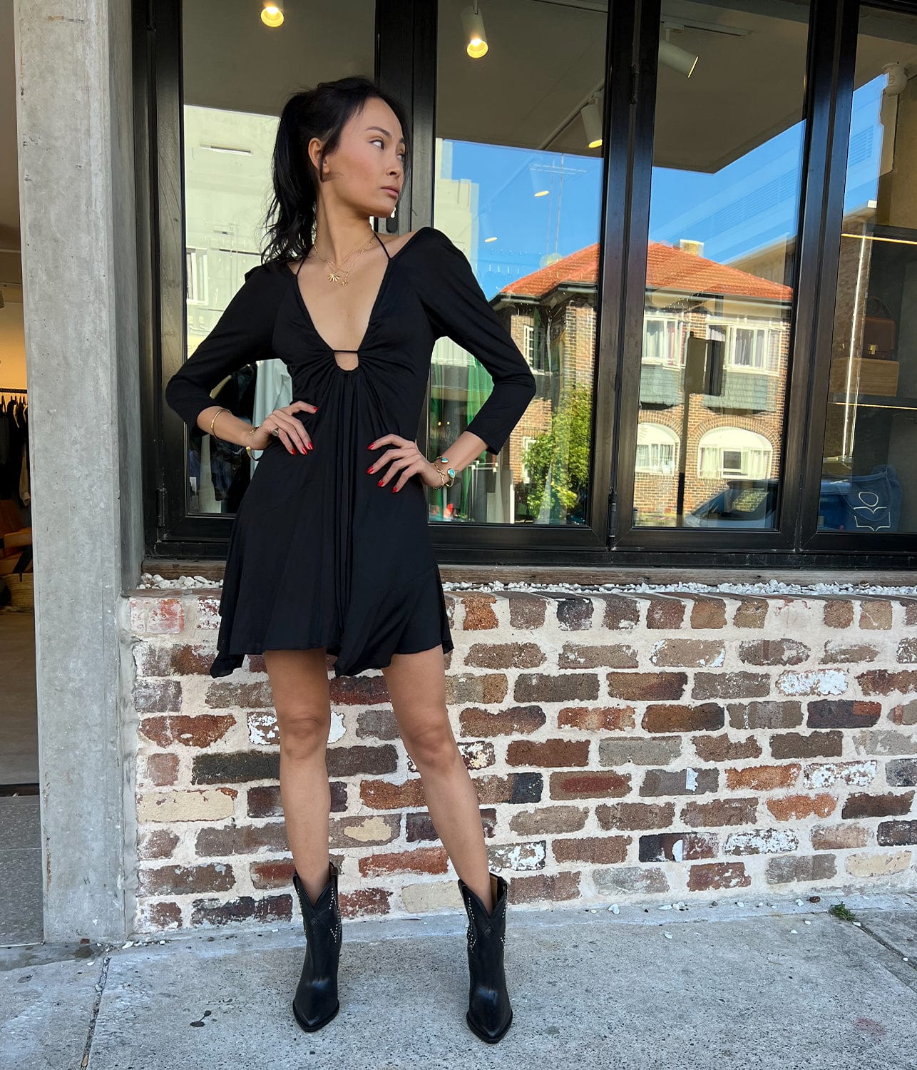 FABUELA DRESS- BLACK | ISABEL MARANT |  ISABEL MARANT FABUELA DRESS- BLACK
