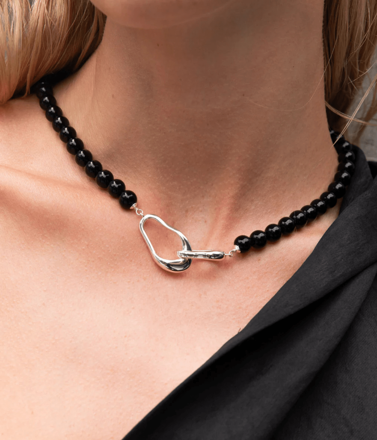 FOUNDATION GEMSTONE NECKLACE | F + H STUDIOS F+H FOUNDATION GEMSTONE NECKLACE SILVER