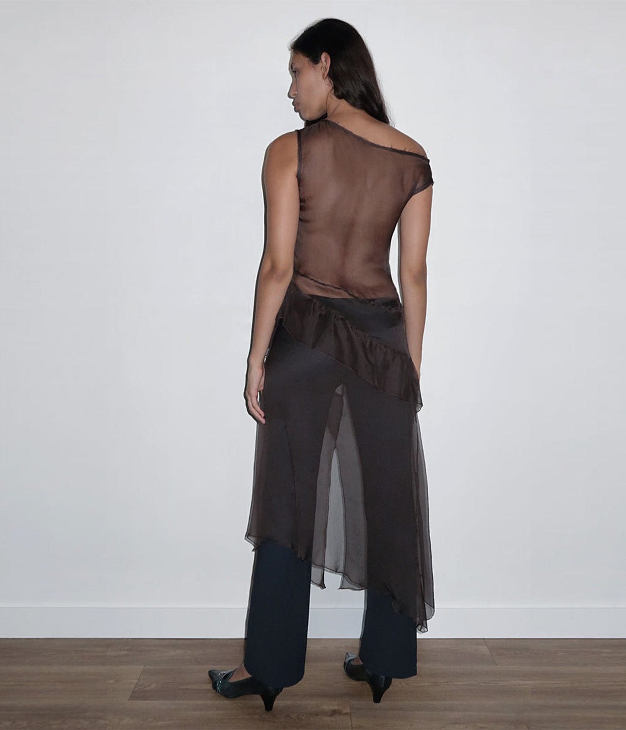 FOX DRESS- DARK BROWN | PALOMA WOOL | PALOMA WOOL FOX DRESS- DARK BROWN
