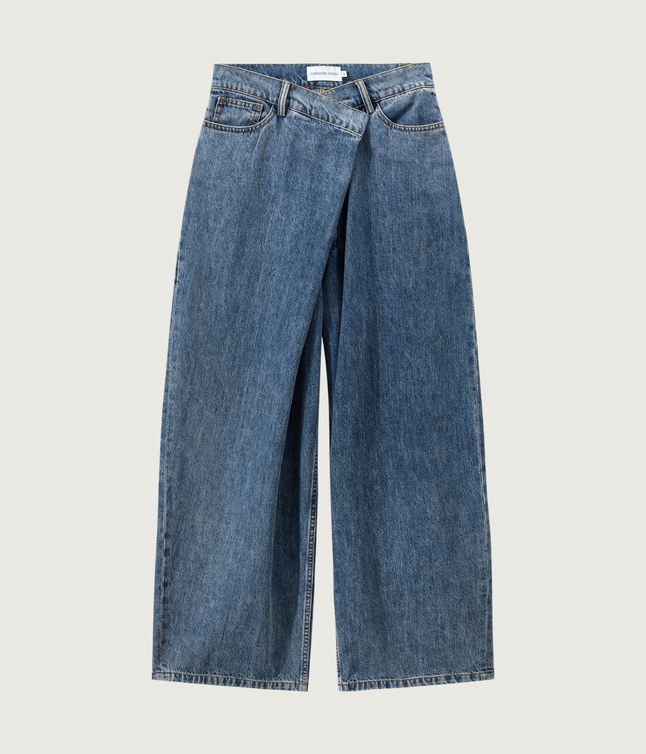 FREDRIC ASYMMETRIC JEANS | COURTNEY ZHENG COURTNEY ZHENG FREDRIC ASYMMETRIC JEANS