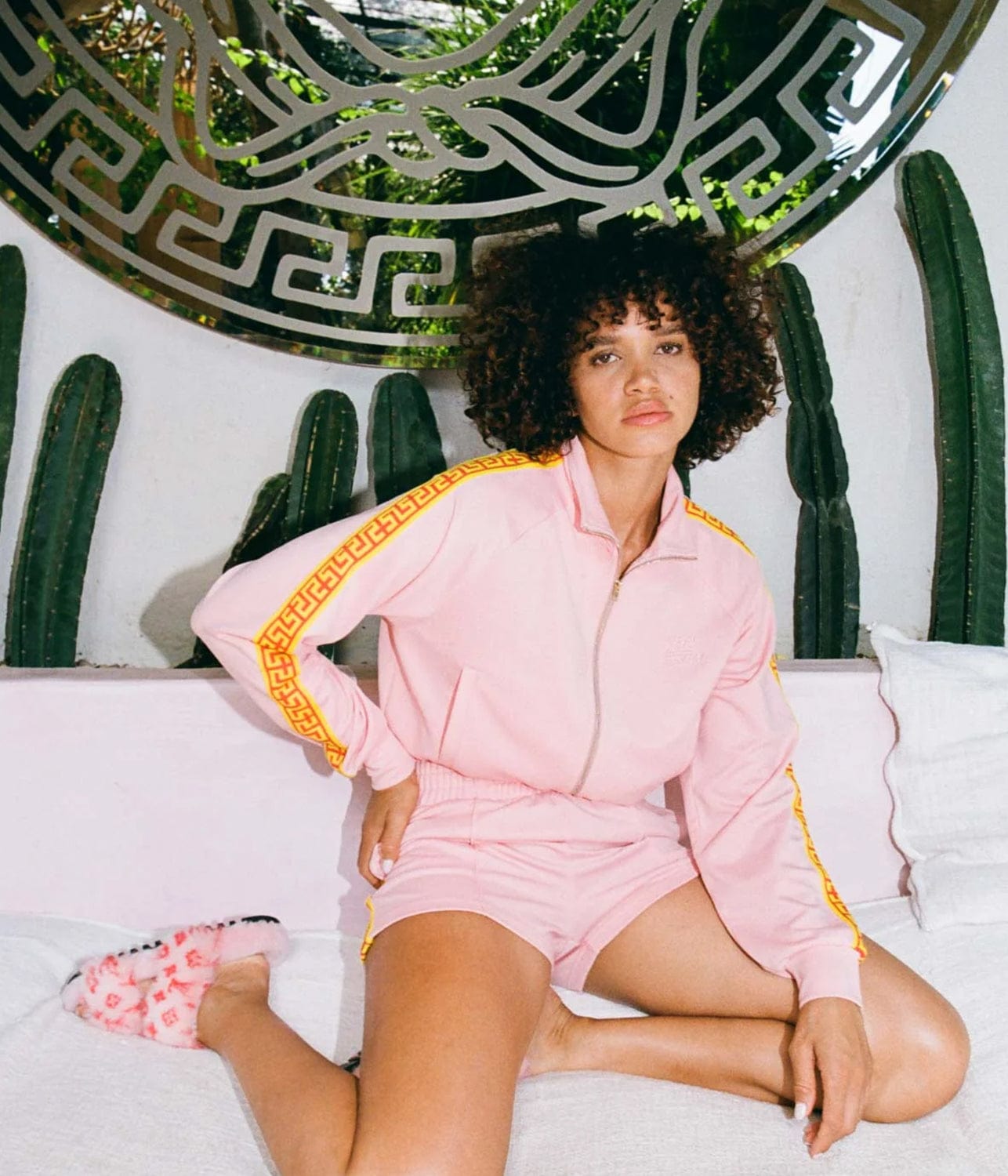 GEO TRACK JACKET- PINK | SOMETHING VERY SPECIAL | SOMETHING VERY SPECIAL GEO TRACK JACKET- PINK