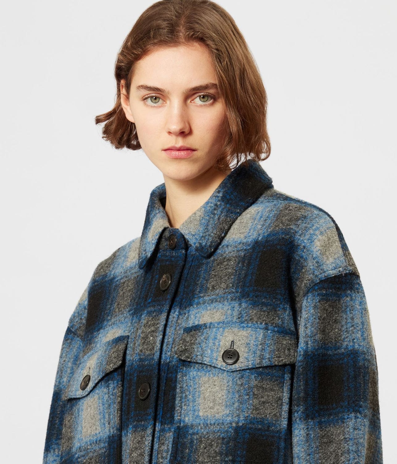 HARVELI COAT- NAVY | ISABEL MARANT | ISABEL MARANT HARVELI COAT- NAVY
