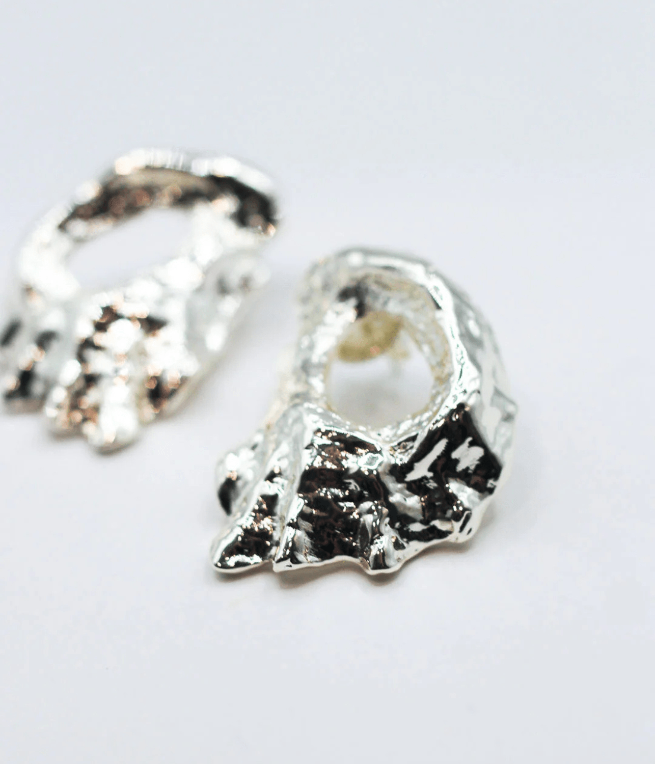 HORIZONS SHELL EARRINGS | BRASS | F AND H F+H STUDIOS HORIZONS SHELL EARRINGS | SILVER