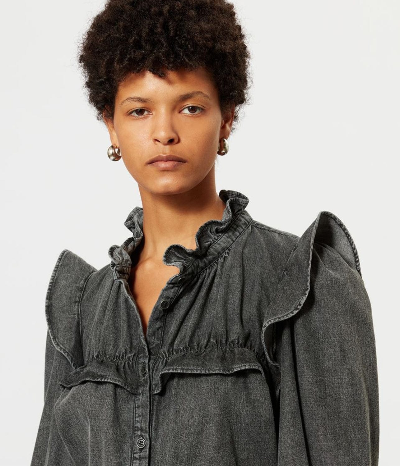 IDETY SHIRT- DARK GREY | ISABEL MARANT | ISABEL MARANT IDETY SHIRT- DARK GREY