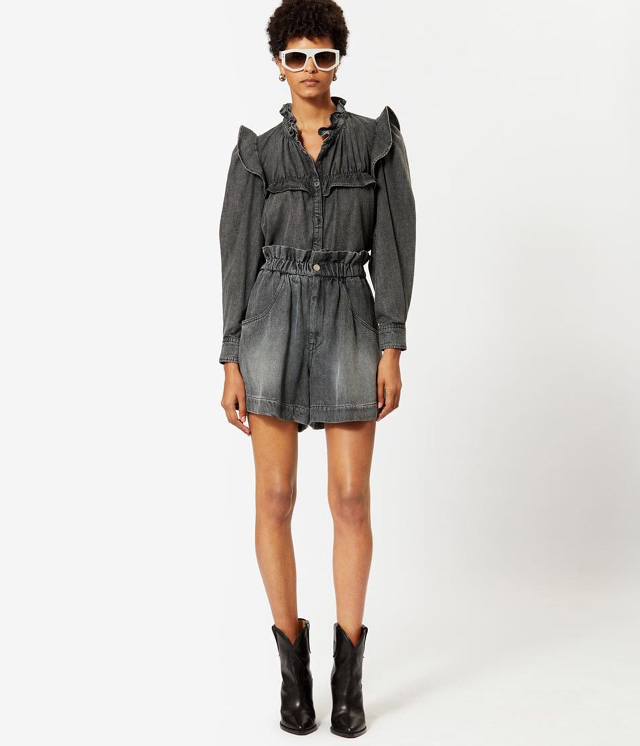 IDETY SHIRT- DARK GREY | ISABEL MARANT | ISABEL MARANT IDETY SHIRT- DARK GREY