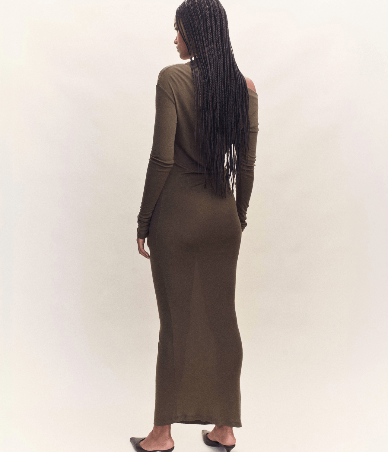 ILEANA MERINO LONG SLEEVE DRESS | COURTNEY ZHENG COURTNEY ZHENG ILEANA MERINO LONG SLEEVE DRESS